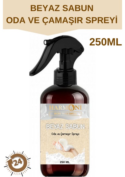 Beyaz Sabun Oda ve Çamaşır Spreyi Oda Kokusu Oda Spreyi Room Spray 250ML