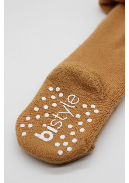 Bistyle Tekli Kaymaz Mix Havlu Külotlu Çorap 50501 Hardal modelleri