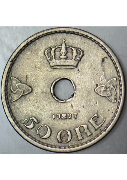 Norveç 50 Öre 1927 Kral 7. Haakon Dönemi. modelleri