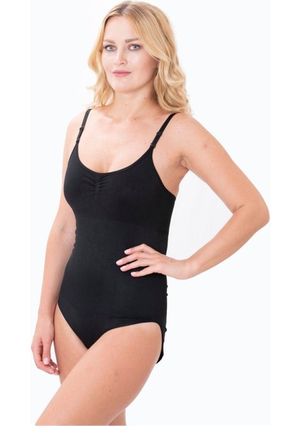 1 Beden Incelten Toparlayıcı Zıbın (Çıtçıtlı) Korse 2 Adet Siyah Renk modelleri