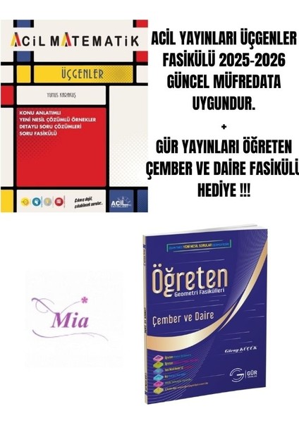 Acil Yayınları Matematik Üçgenler Fasikülü Hediyeli