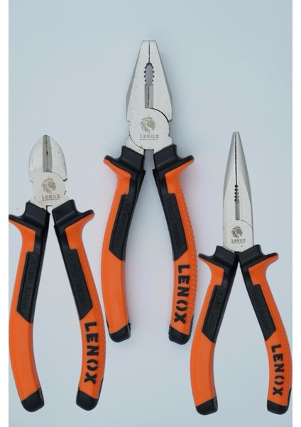 Lenox Tools – Profesyonel 3’lü El Alet Seti (Pense – Yan Keski – Kargaburnu) | S45 Çelik