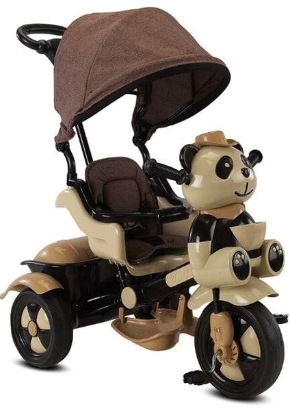 Babyhope 127A Little Panda 3 Tekerli Kontrollü Bisiklet (Pedli) Kahve