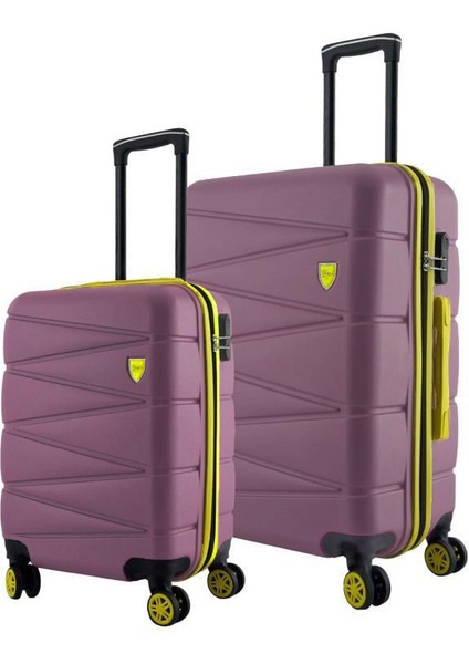 Büyük Ve Kabin Boy 2'li Valiz Seti 4x2 Teker Rose 1164