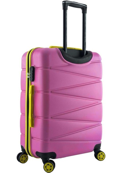 Büyük Ve Kabin Boy 2'li Valiz Seti 4x2 Teker Pembe 1164 indirimleri