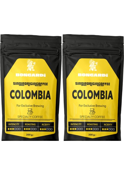 Colombia Single Orjin Nitelikli Yöresel Kahve 2X200G (Çekirdek Veya Öğütülmüş Seçilebilir)