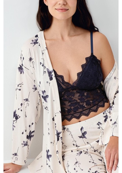Kadın Sabahlık Pijama Bralet 3'lü Takım fırsatları