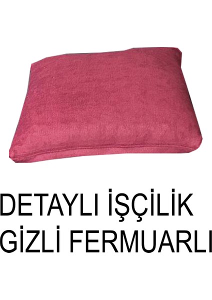 Süet Detaylı Angora Kumaş 4 Adet Kirlent Kılıfı modelleri