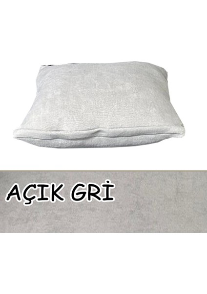 Süet Detaylı Angora Kumaş 4 Adet Kirlent Kılıfı modelleri