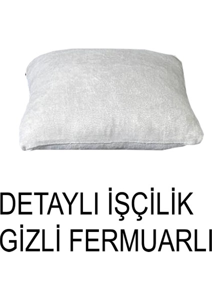 Süet Detaylı Angora Kumaş 4 Adet Kirlent Kılıfı fırsatları