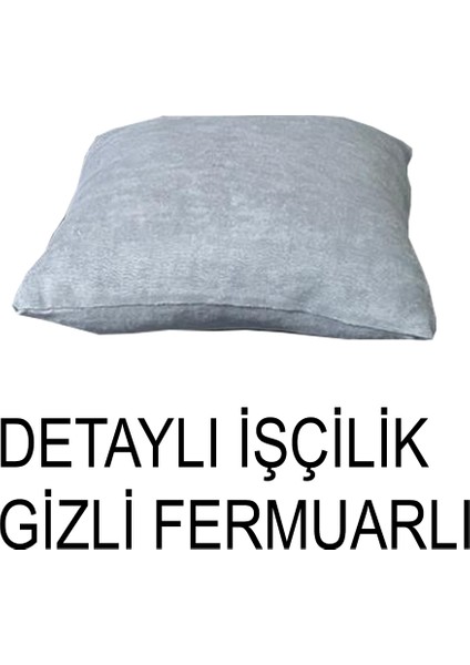 Süet Detaylı Angora Kumaş 4 Adet Kirlent Kılıfı modelleri