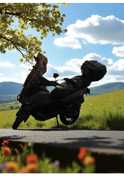 Tvs Uyumlu Deflektör Rüzgar Saptırıcı Siperlik Şeffaf Motor Camı Cam Uzatma Model 3