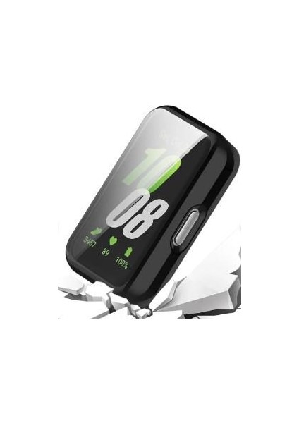 Samsung Galaxy Fit 3 Akıllı Saat Uyumlu Önü Kapalı Tam Koruma Silikon Ekran Koruyucu