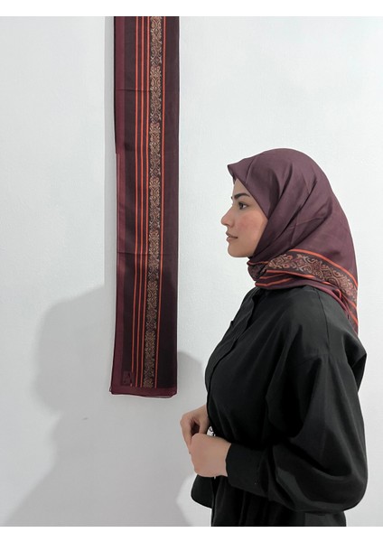 Soft Pamuk Etnik Düz Eşarp Bordo Renk indirimleri