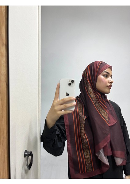 Etnik Düz Bordo Renk Şal modelleri