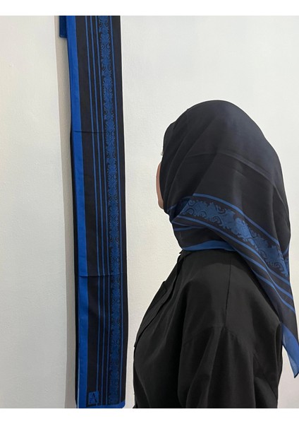 Soft Pamuk Etnik Düz Lacivert Saks Renk Eşarp fırsatları