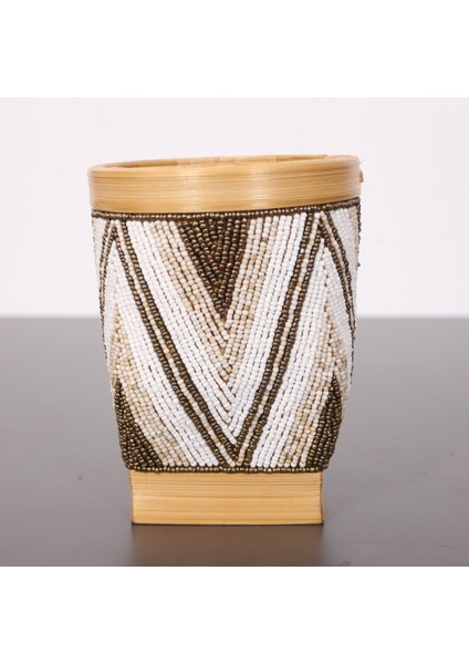 Mylamp Bali Boncuklu & Bambu Vazo 18X14 cm fiyatları