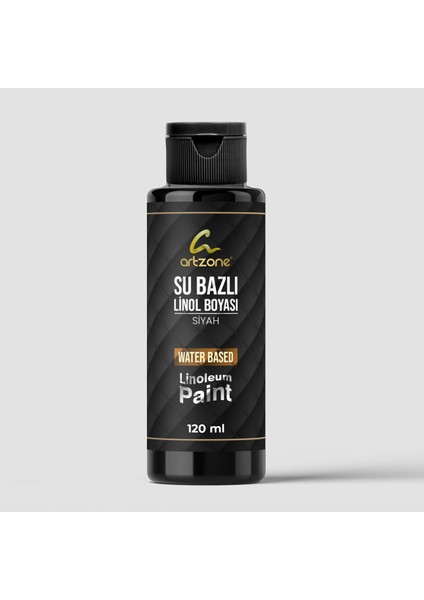 Su Bazlı Linol Boyası 120ML - Siyah