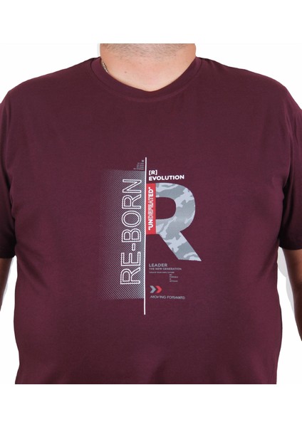 Mocgrande Erkek Büyük Beden Sıfır Yaka Tişört Re-Born 25185 Murdum fiyatları