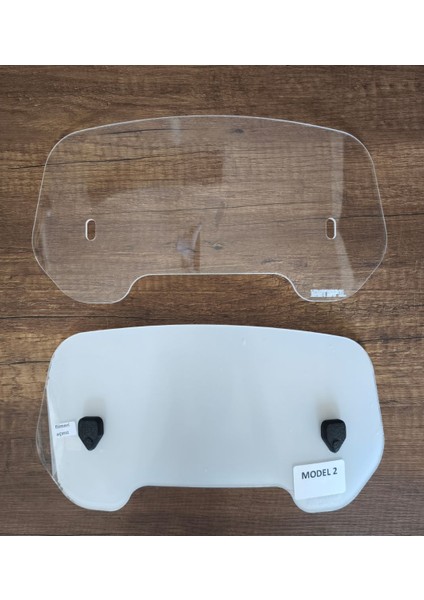 Sym Uyumlu Deflektör Rüzgar Saptırıcı Siperlik Şeffaf Motor Camı Cam Uzatma Model 2