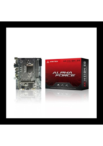 Alpha Force, AK-H510M Eg Vs, 2xddr4, M.2, 2x Hdmı, Dp, 10-11.nesil, LGA1200 Soket, Anakart