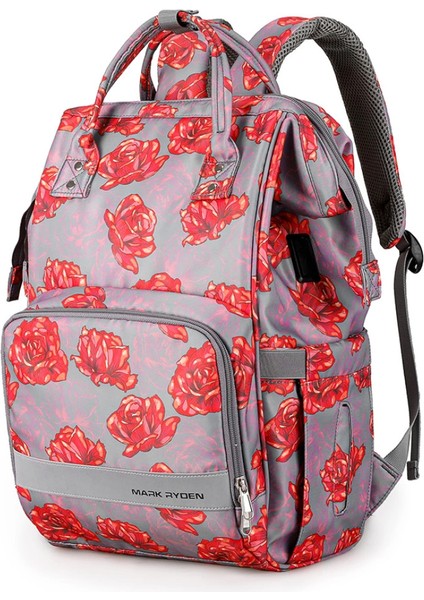 MR8703_21 Supermom Anne Bebek Çok Fonksiyonlu Pembe Sırt Çantası