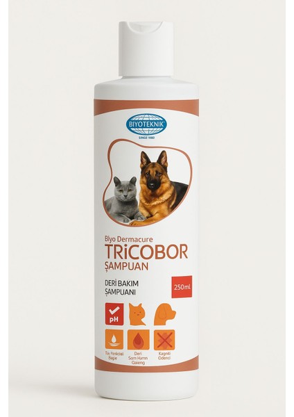 Biyo-Dermacure Tricobor Kedi ve Köpekler Için Deri Bakım Şampuanı 250 ml
