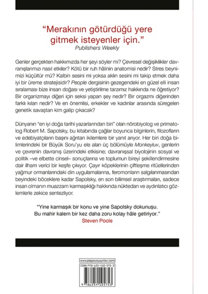 Monkeyluv: Genler, Bedenlerimiz, Toplum – Robert M. Sapolsky fiyatları