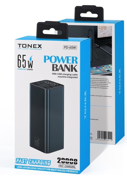 Tonex 30 B. Kablolu 65W Powerbank fiyatları