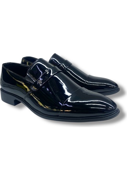 Erkek Özel Günler Günlük Kullanım Takım Elbise Altı Bağcıksız Rugan Klasik Ayakkabı