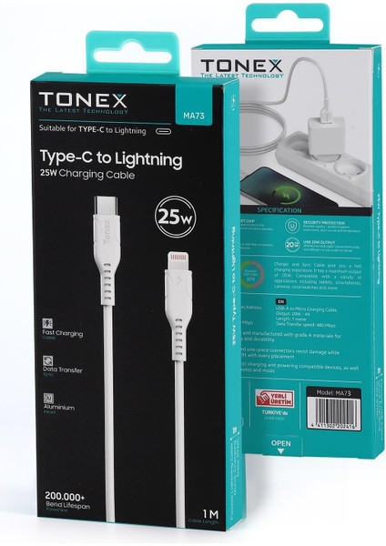 25W Typ-C - Ios USB Kablo fiyatları