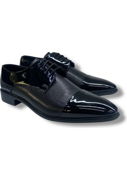 Erkek Özel Günler Günlük Kullanım Takım Elbise Altı Bağcıklı Mat-Rugan Klasik Ayakkabı
