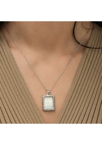 Fatiha Esmaul Husna Yazılı 925 Ayar Gümüş Kolye