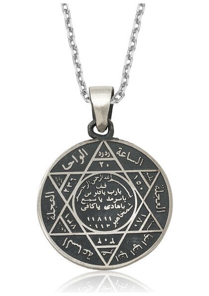 Süleyman Mührü 925 Ayar Gümüş Kolye