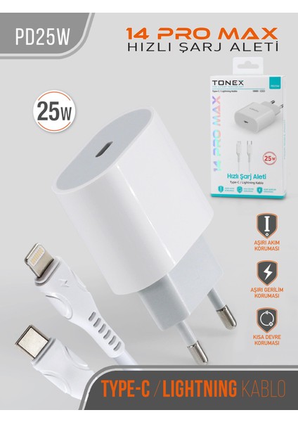 25W 14 Pro Max Hızlı Şarj Aleti