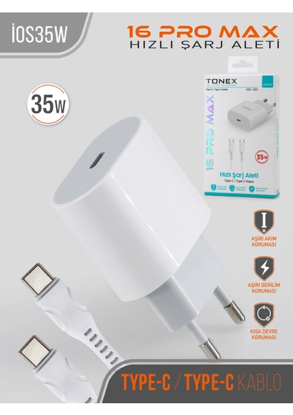35W 16 Pro Max Hızlı Şarj Aleti