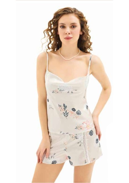 Iç Giyim Moongirl Saten Şortlu Gecelik Takım