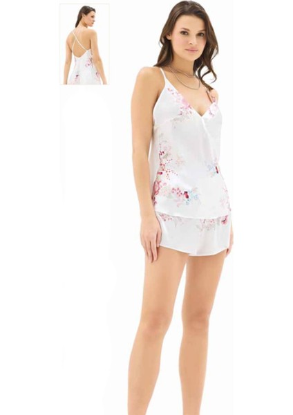 Iç Giyim Moongirl Saten Şortlu Gecelik Takım
