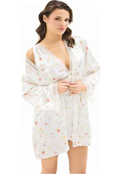 Iç Giyim Moongirl Saten Kısa Ikili Gecelik Takım