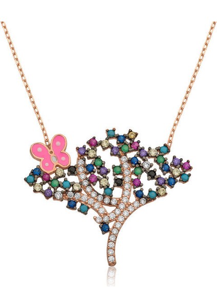 Hayat Dilek Ağacı 925 Ayar Gümüş Kolye