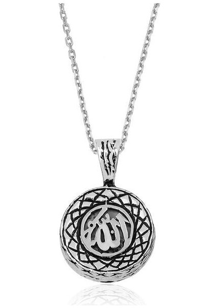 Allah Yazılı Cevşen Dualı 925 Ayar Gümüş Kolye
