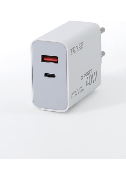 Tonex 40W Typ-C Çift Çıkışlı Şarj Aleti fırsatları