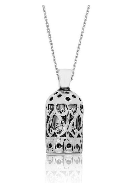 Silindir Cevşen Dualı 925 Ayar Gümüş Kolye