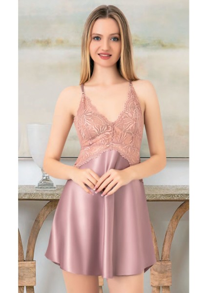 Iç Giyim Miss Laris Saten Dantel Işlemeli Gecelik