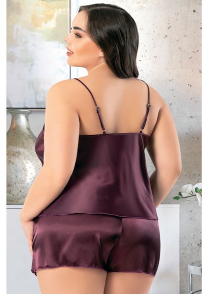 Iç Giyim Miss Laris Saten Büyük Beden Şortlu Gecelik Takım fiyatları