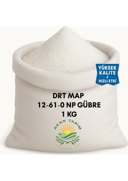 Drt MAP 12-61-0 NP Damlama Gübresi | Çiçek - Meyve Tutturucu| 1 KG