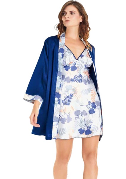 Iç Giyim Moongirl Saten Kısa Ikili Gecelik Takım