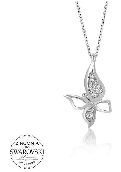 Kelebek 925 Ayar Gümüş Kolye