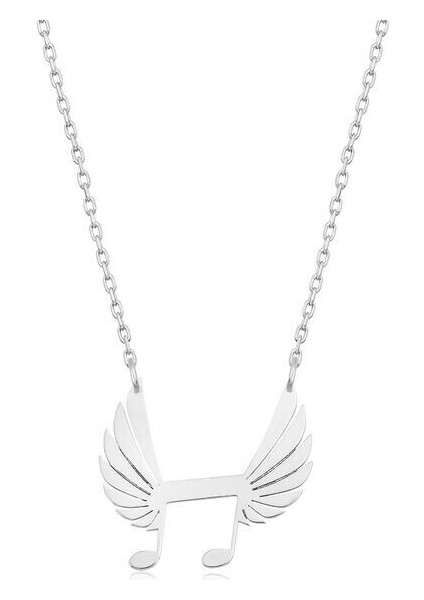 Nota Melek Kanadı 925 Ayar Gümüş Kolye