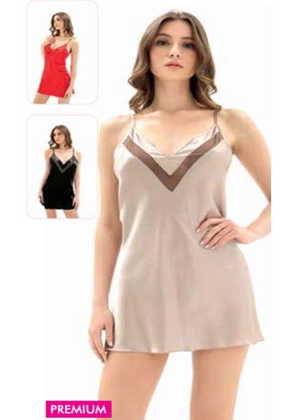 Iç Giyim Moongirl Fantezi Saten Gecelik